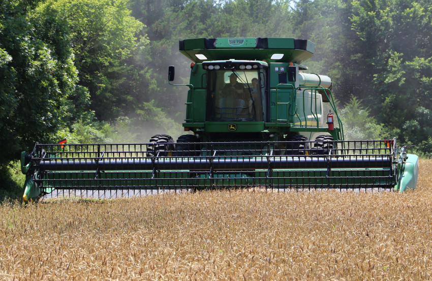 combine in field