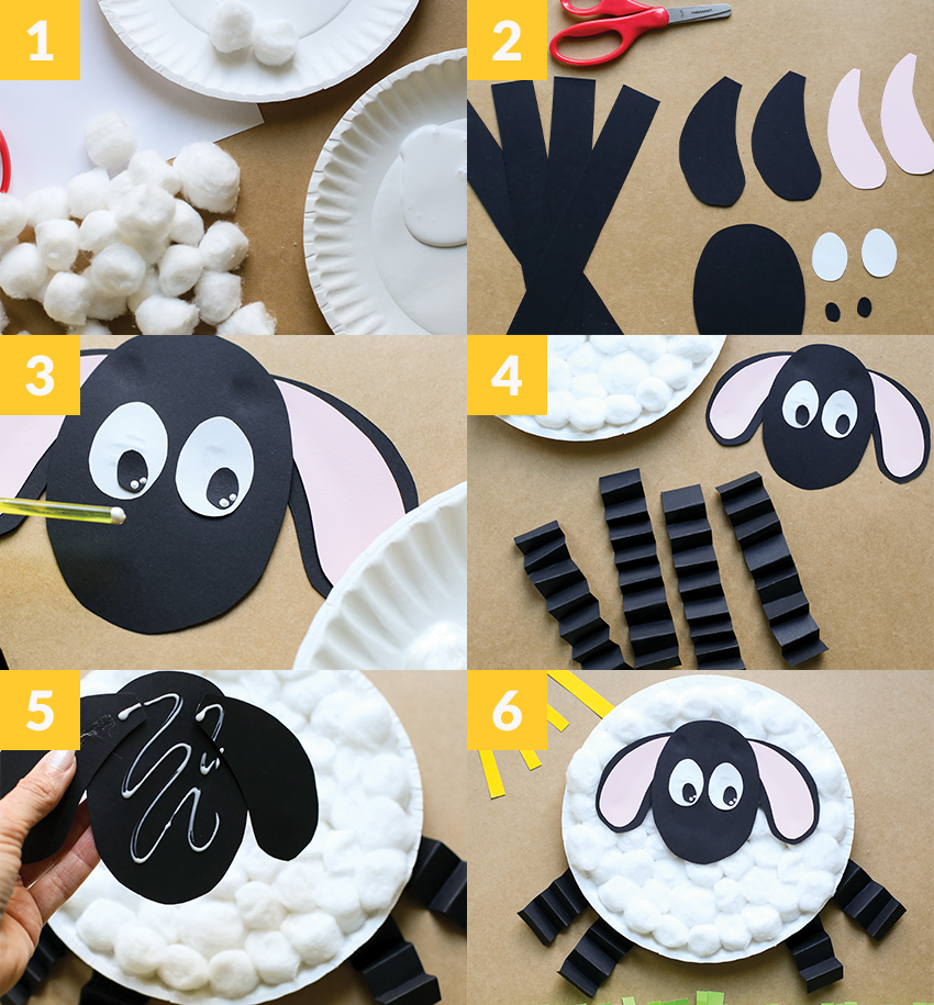 paper plate lamb