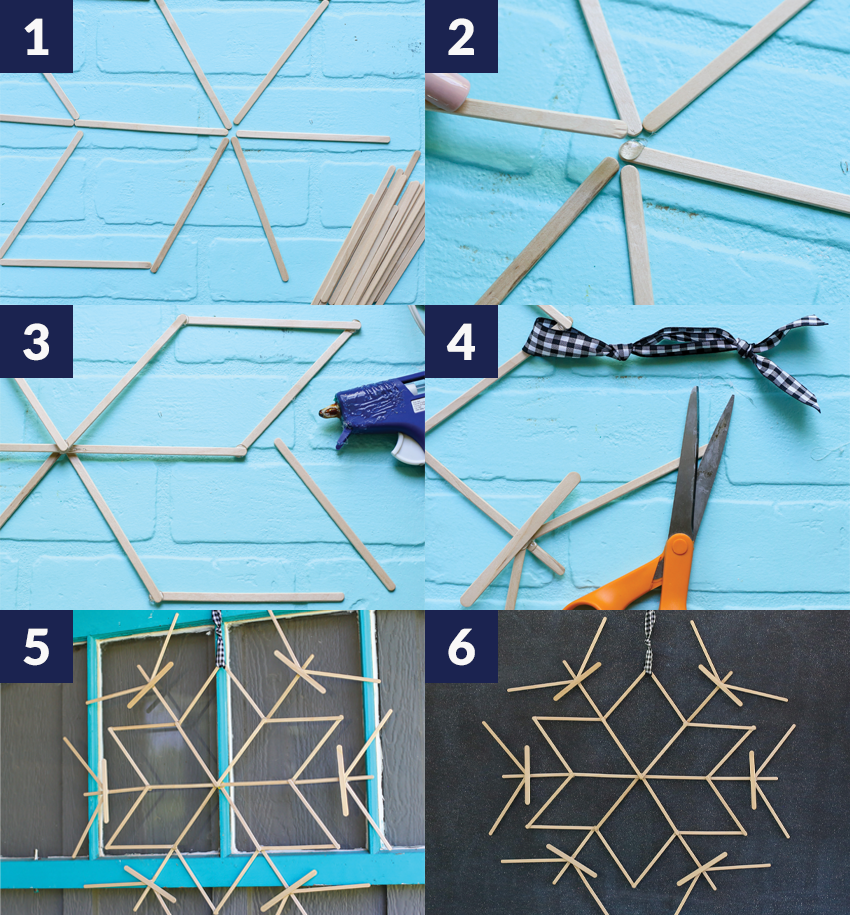 Kids Craft: Popsicle Stick Snowflake