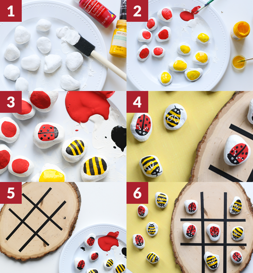 bee and ladybug tictactoe