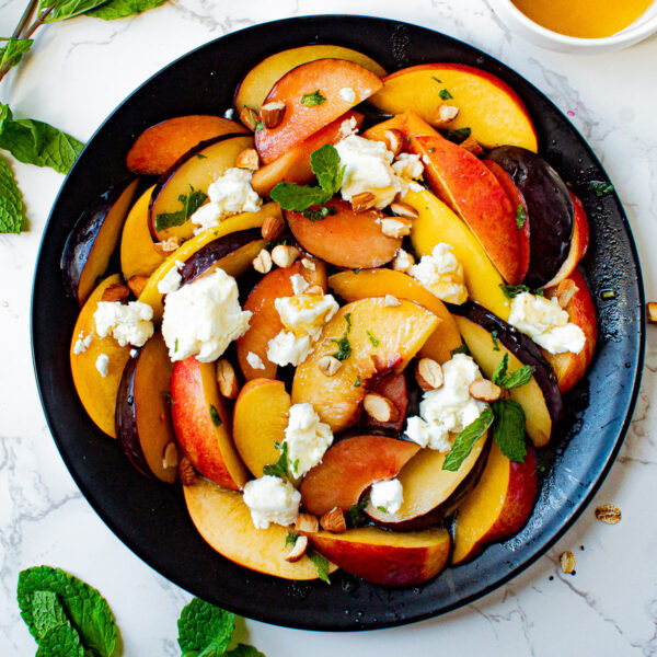 Stone Fruit Salad with Goat Cheese and Honey