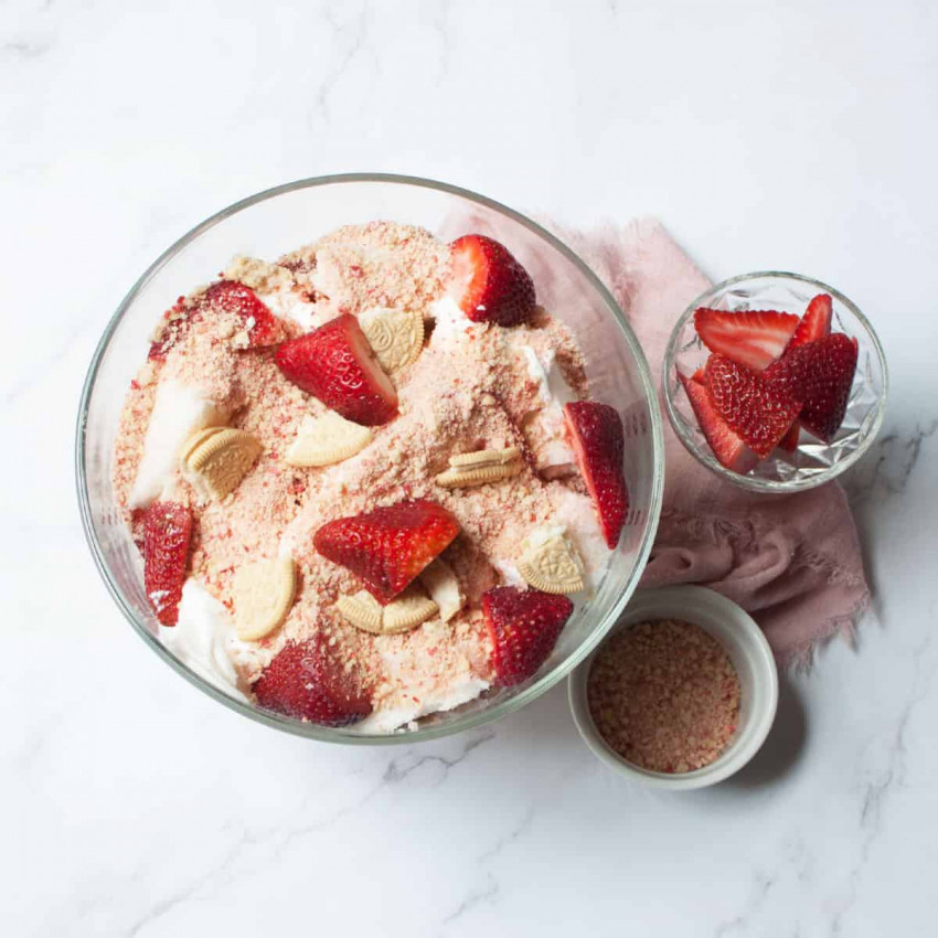 Strawberry shortcake fruit salad