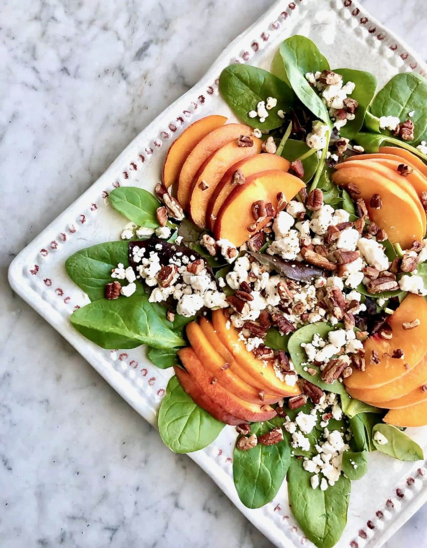 Toasted Pecan Peach Salad