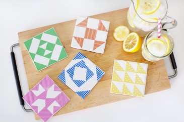 barn quilt coasters craft