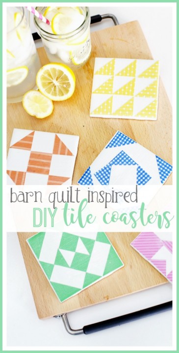 diy tile coaster barn quilt craft
