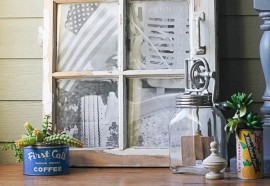 Photo frame with old window