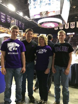 Cameron Peirce family at KSU game